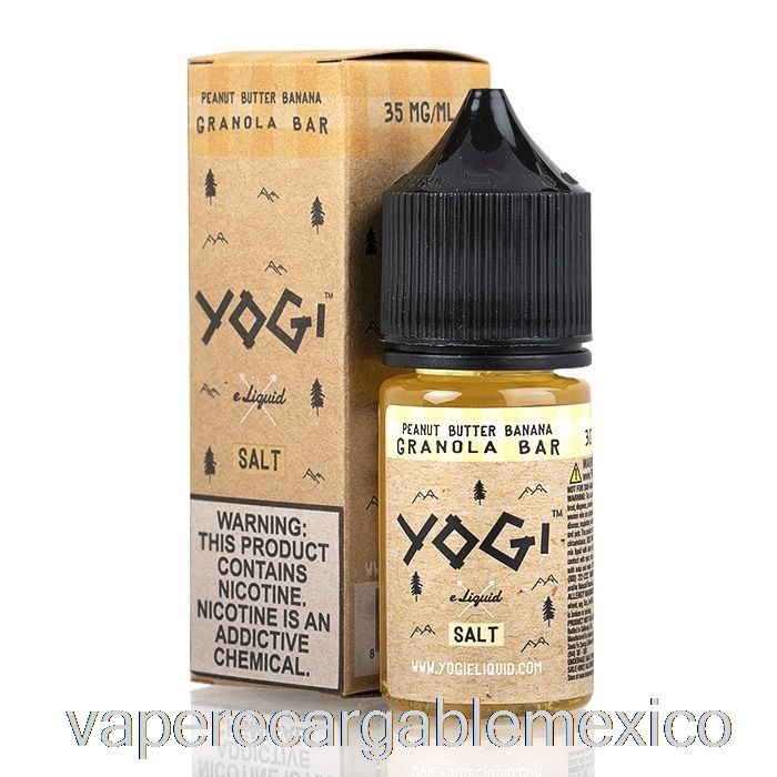 Vape Recargable Barra De Granola De Plátano Y Mantequilla De Maní - E-líquido Yogi Salts - 30ml 50mg